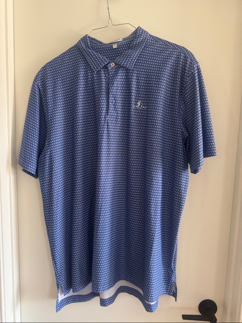 Peter Millar Blue Micro-Geo Polo